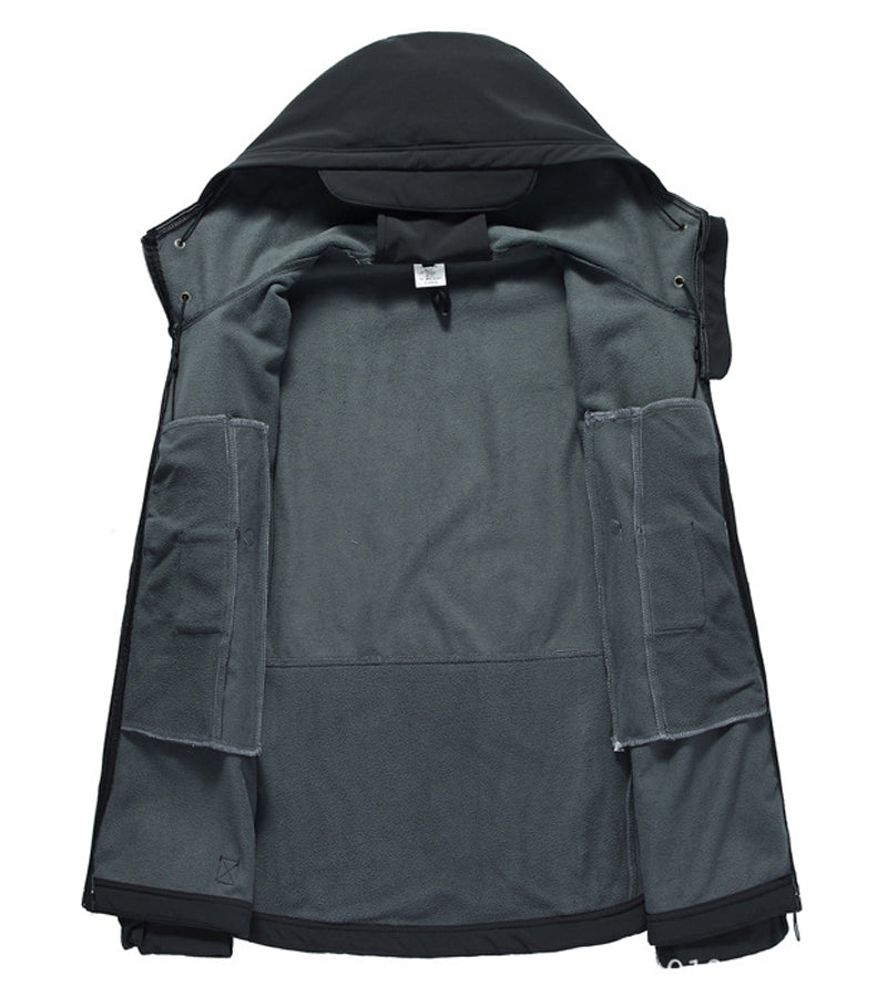 Męska kurtka softshell z kapturem - Titan-Czarny-S-Trend Polska