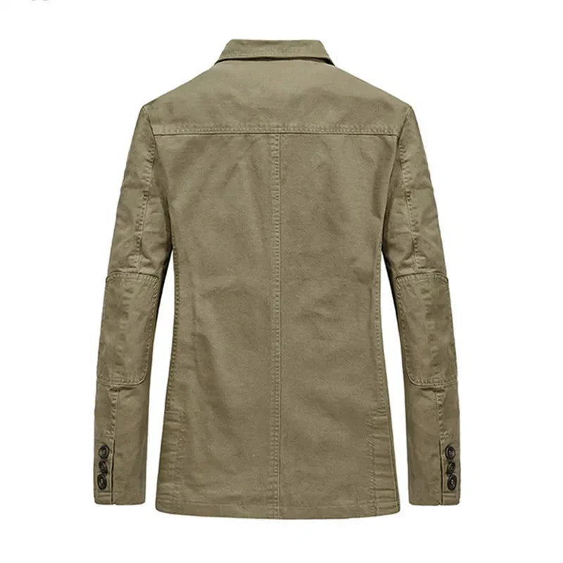 Męska letnia kurtka w stylu vintage i militarnym – Viktor-Khaki-S-Trend Polska
