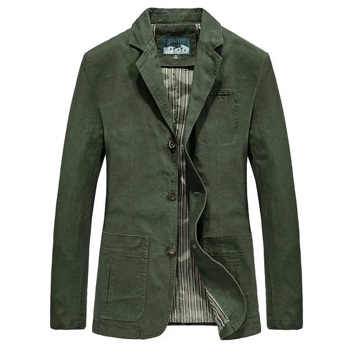 Męska letnia kurtka w stylu vintage i militarnym – Viktor-Zielony-S-Trend Polska