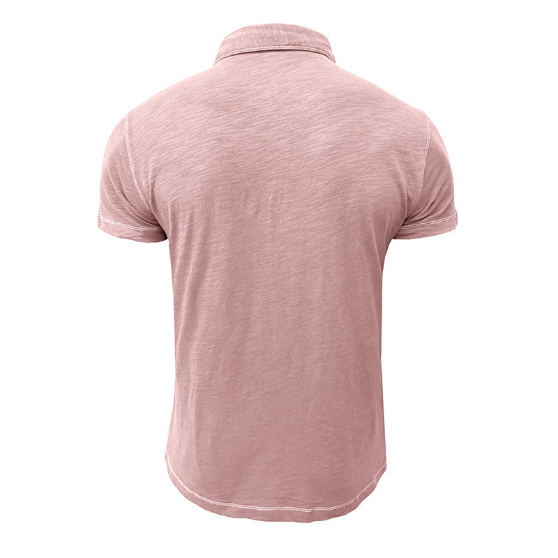 Męski polo z miękkiej bawełny – Matteo-Błękitny-S-Trend Polska