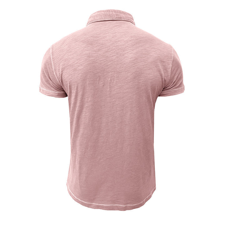 Męski polo z miękkiej bawełny – Matteo-Błękitny-S-Trend Polska