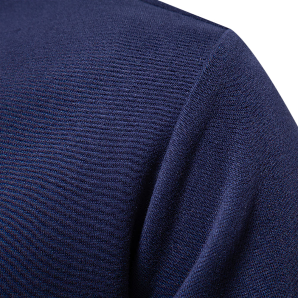 Męski sweter polo – Lorenzo-ciemnoniebieski-S-Trend Polska