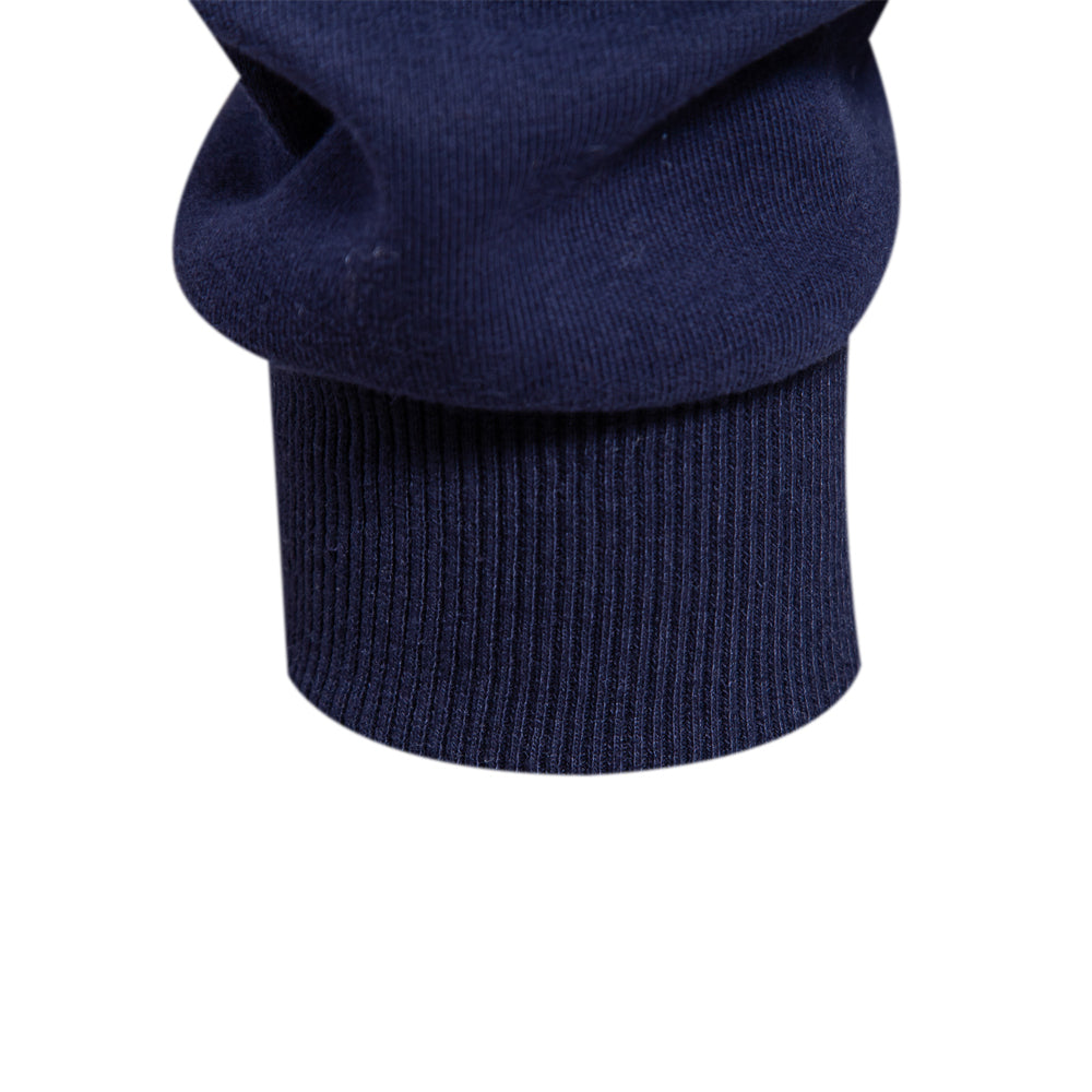 Męski sweter polo z długim rękawem - Rafael-Ciemnoniebieski-S-Trend Polska