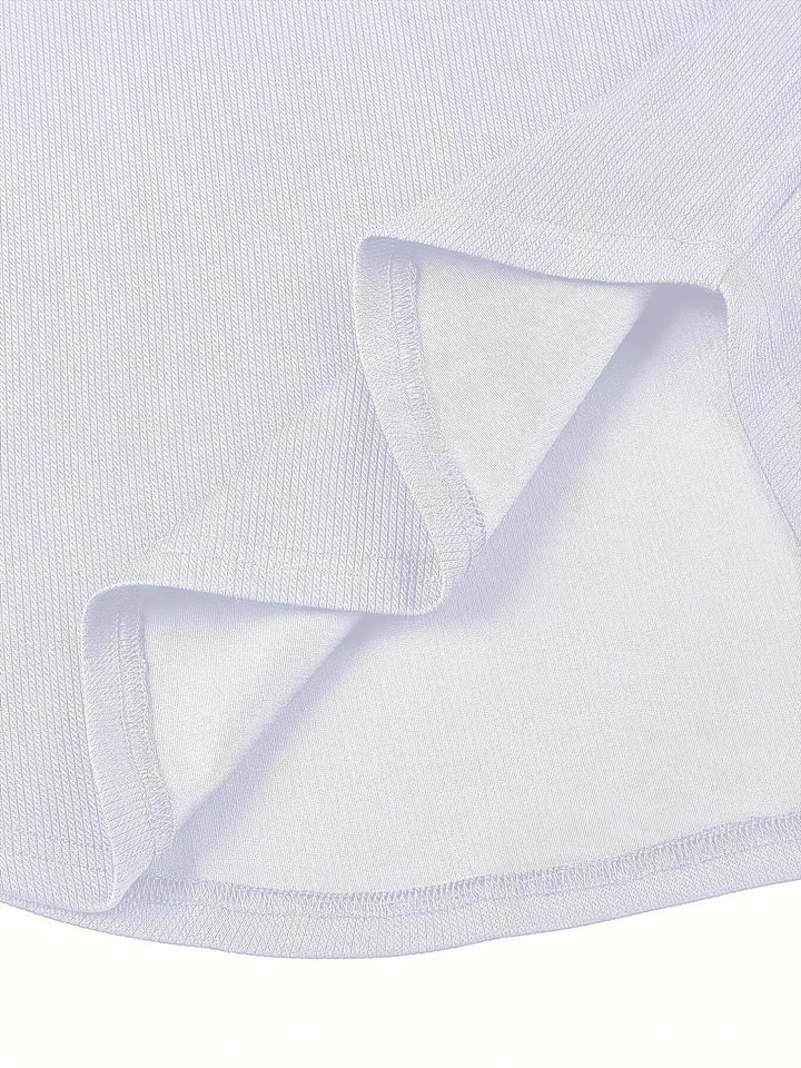 Męski T-shirt z głębokim dekoltem V i teksturą - Rafael-Biały-S-Trend Polska