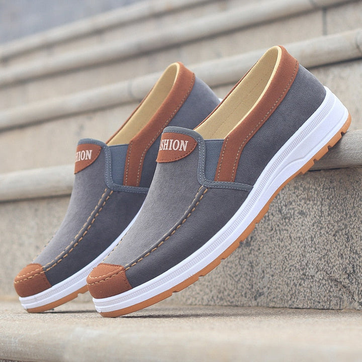 Męskie buty slip-on z płótna – Matteo-Szary-39-Trend Polska