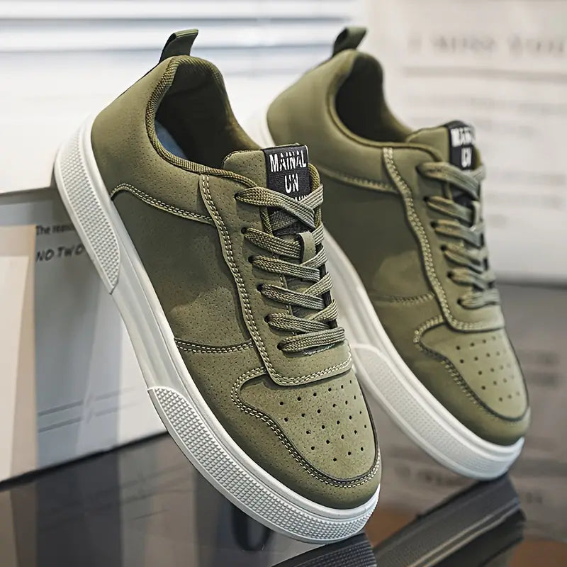 Męskie buty wędrówki z zamszu z komfortową podeszwą i stylem – Marco-Zielony-39-Trend Polska