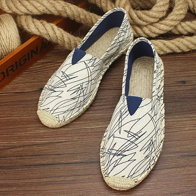 Męskie espadryle z grafiką – Elio-Graffiti Niebieski-39-Trend Polska