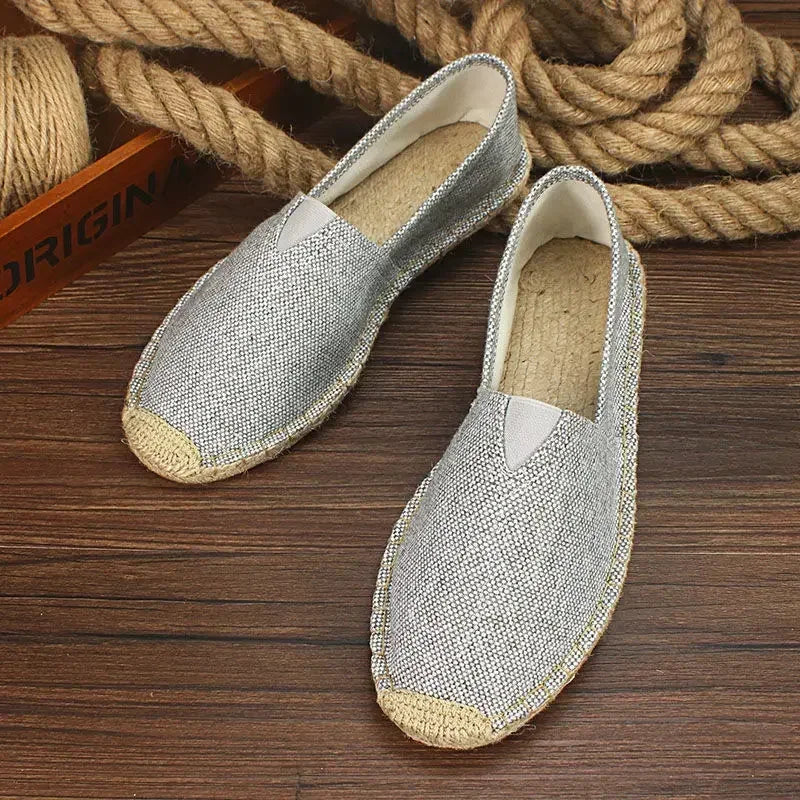 Męskie espadryle z grafiką – Elio-Szary-39-Trend Polska