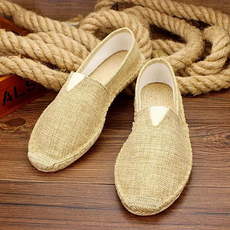 Męskie espadryle z grafiką – Elio-Żółty-39-Trend Polska