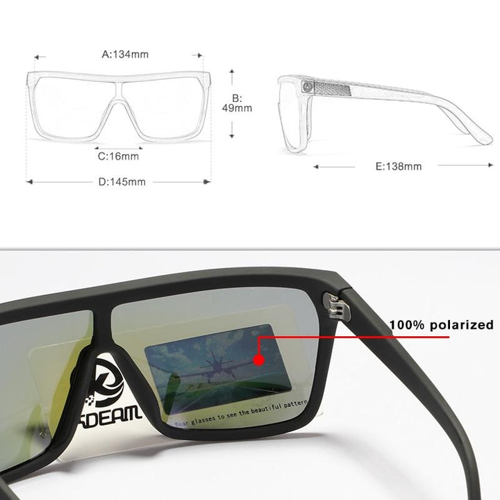 Męskie okulary przeciwsłoneczne z filtrem UV i elastyczną ramką – Jonas-Niebieski-Trend Polska