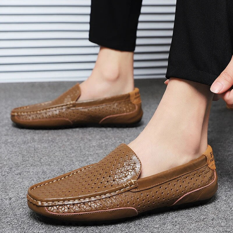 Męskie skórzane loafersy – Damiano-Braun-1-39-Trend Polska