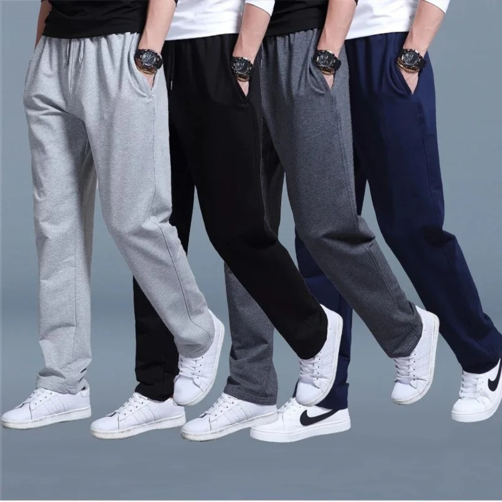 Męskie spodnie dresowe o oversize'owym fasonie - Valen-Czarny-M-Trend Polska