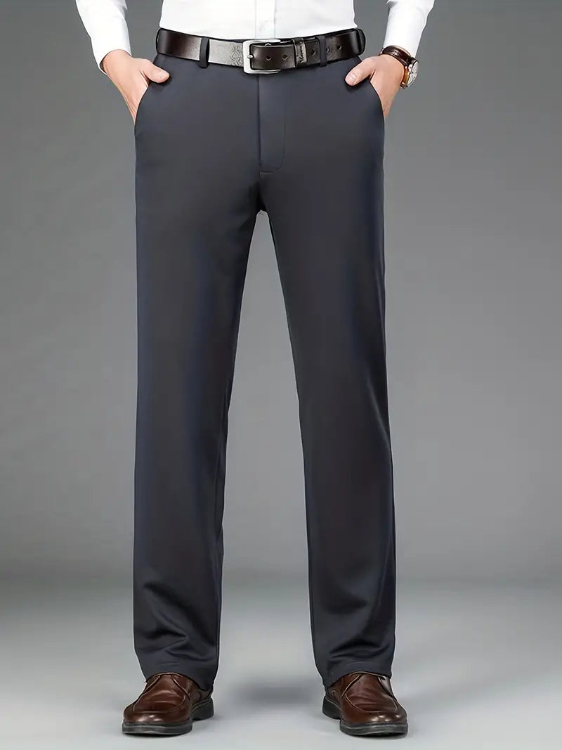 Męskie spodnie stretch - ExecFlex-Ciemnoszary-XS-Trend Polska