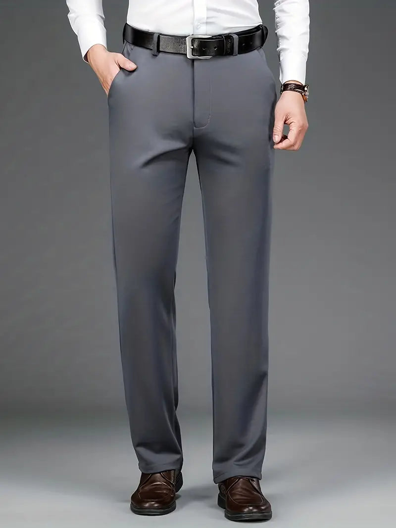 Męskie spodnie stretch - ExecFlex-Szary-XS-Trend Polska