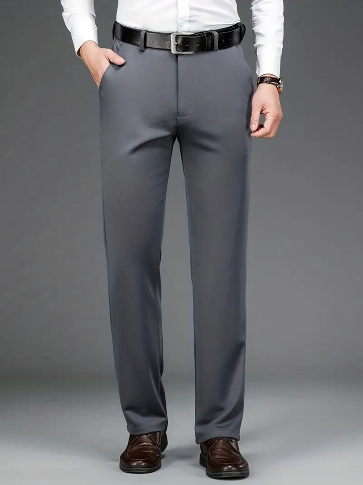 Męskie spodnie stretch - ExecFlex-Szary-XS-Trend Polska