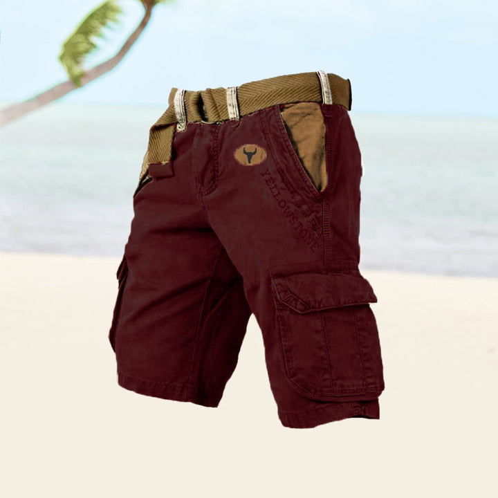 Męskie Szorty Cargo – TrekFlex-Bordeaux-S-Trend Polska