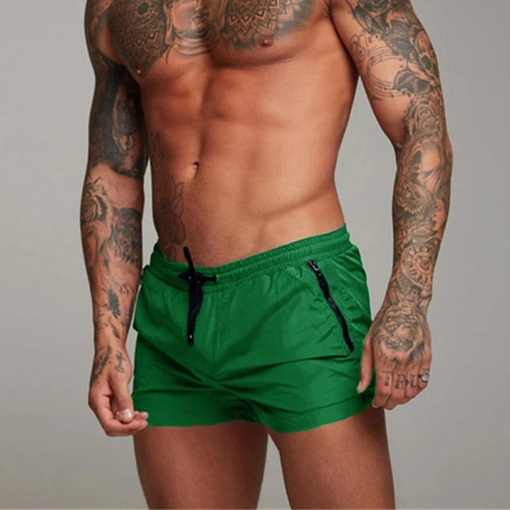 Męskie szybko schnące kąpielówki | Aqua Di Man Stretch Shorts-Zielony-S-Trend Polska
