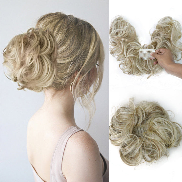 Messy Clip-in Bun z boczną klamrą – Elina-Czarny-Trend Polska