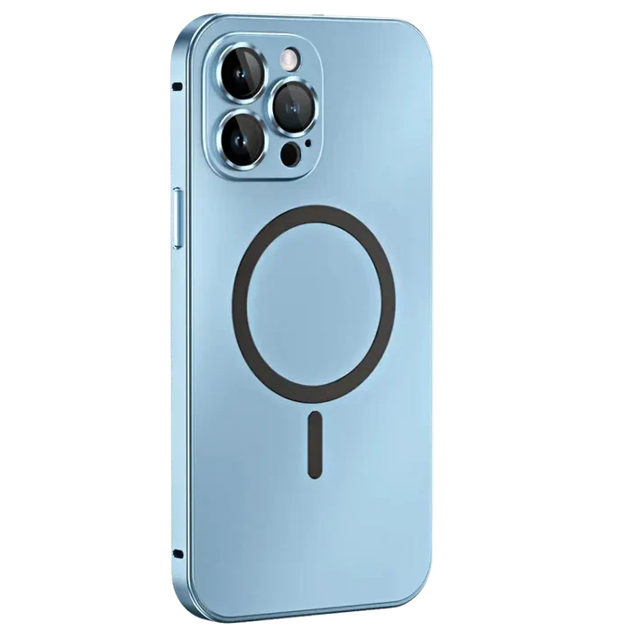 Metaliczna obudowa na iPhone - MagCase-Niebieski-iPhone 15 Pro Max-Trend Polska