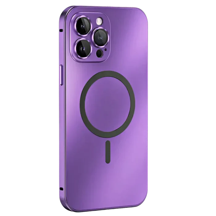 Metaliczna obudowa na iPhone - MagCase-Srebrny-iPhone 15 Pro Max-Trend Polska