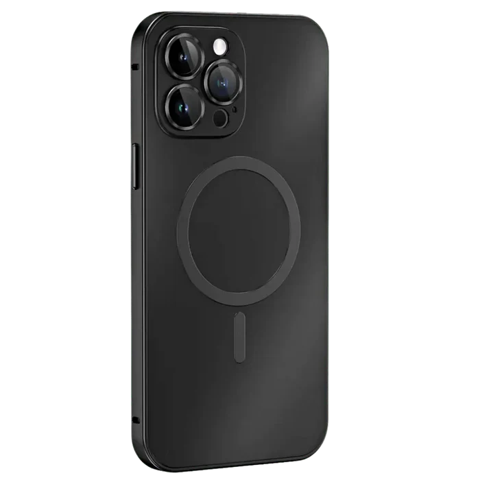 Metaliczna obudowa na iPhone - MagCase-Srebrny-iPhone 15 Pro Max-Trend Polska