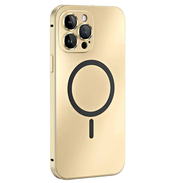 Metaliczna obudowa na iPhone - MagCase-Srebrny-iPhone 15 Pro Max-Trend Polska