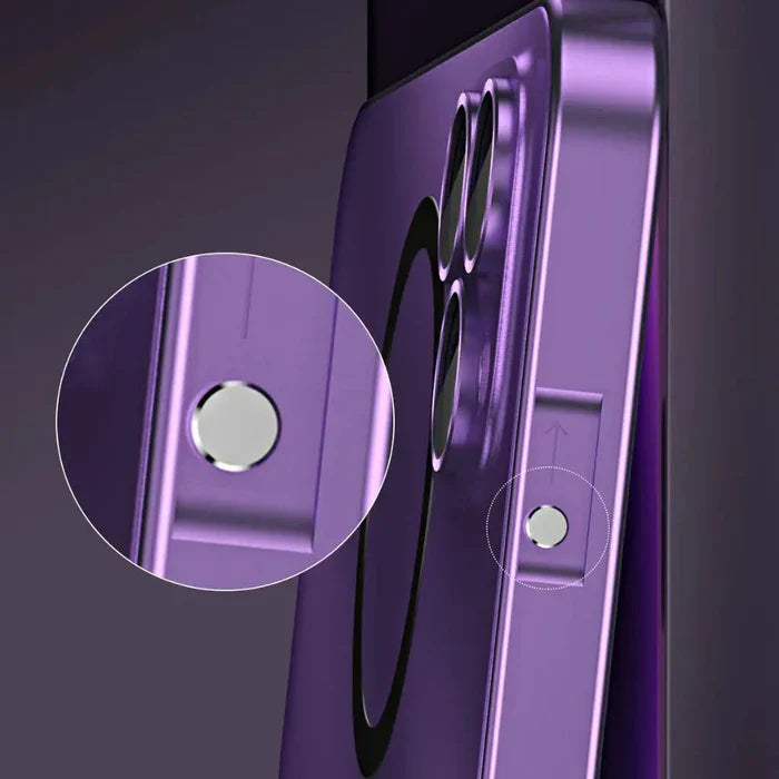 Metaliczna obudowa na iPhone - MagCase-Srebrny-iPhone 15 Pro Max-Trend Polska