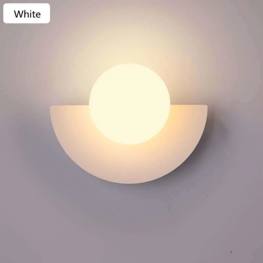 Metalna Lampa Ścienna Półksiężyc - LunaMetal-20 x 15 cm-Ciepłe światło (2700-3500k)-biel-Trend Polska