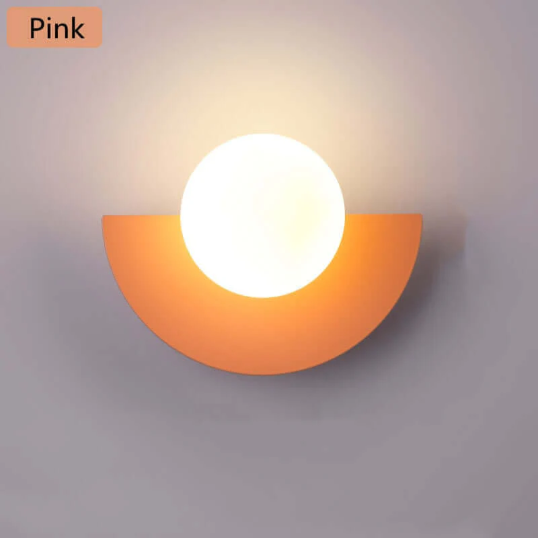 Metalna Lampa Ścienna Półksiężyc - LunaMetal-20 x 15 cm-Ciepłe światło (2700-3500k)-róża-Trend Polska