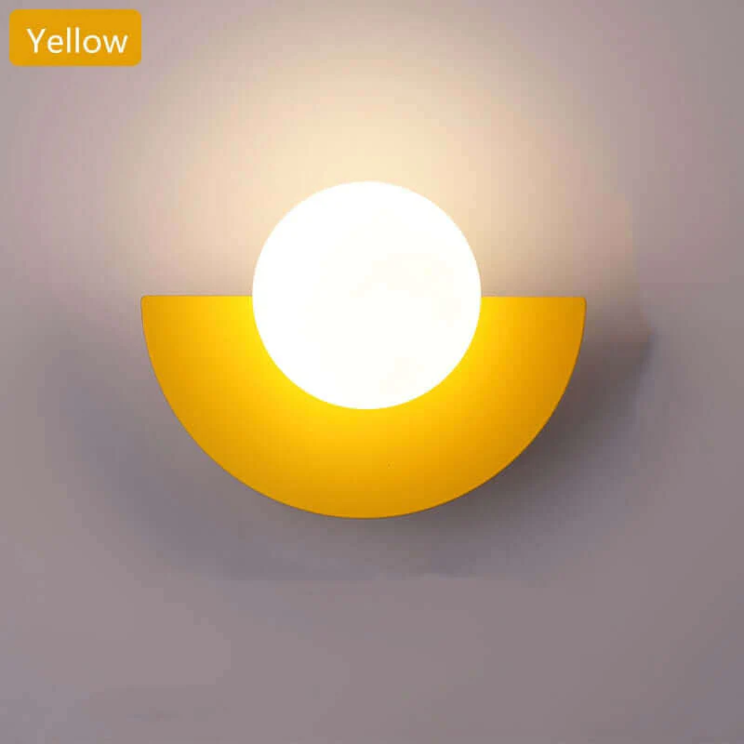 Metalna Lampa Ścienna Półksiężyc - LunaMetal-20 x 15 cm-Ciepłe światło (2700-3500k)-żółty-Trend Polska