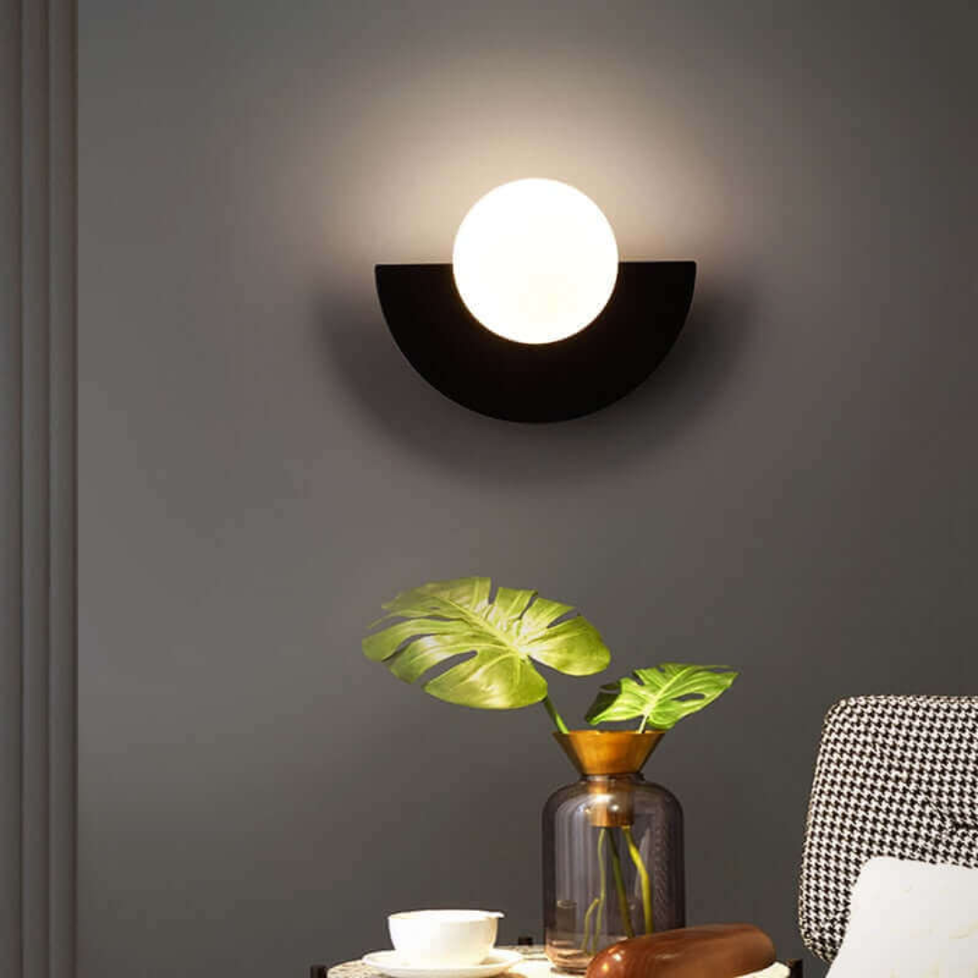 Metalna Lampa Ścienna Półksiężyc - LunaMetal-20 x 15 cm-Ciepłe światło (2700-3500k)-czerwony-Trend Polska