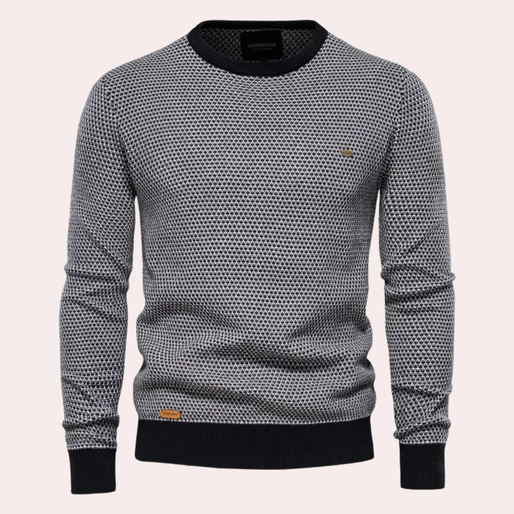 Miękki i Ciepły Sweter Męski - Luca-Czarny-S-Trend Polska