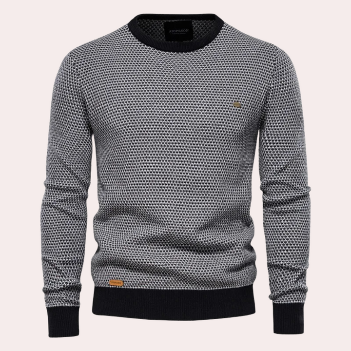 Miękki i Ciepły Sweter Męski - Luca-Czarny-S-Trend Polska
