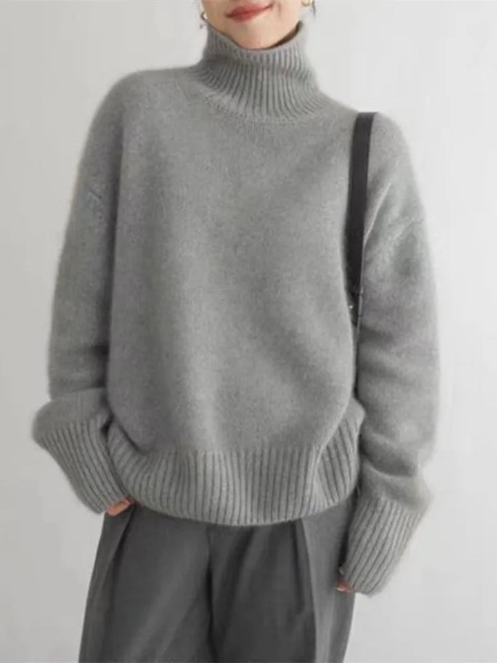 Miękki kaszmirowy sweter damski - Seraphina-Beżowy-S-Trend Polska
