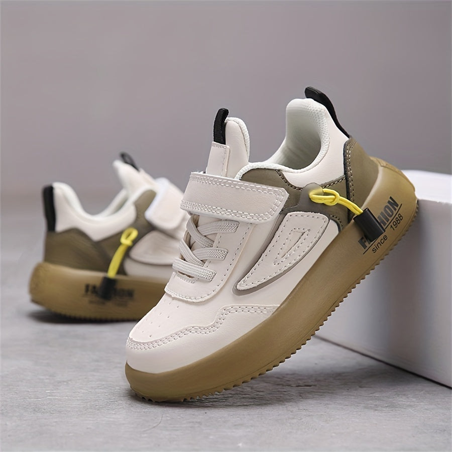 Miękkie antypoślizgowe sportowe sneakersy dla dzieci – Milo | Dla komfortu i radości z zabawy każdego dnia-Beżowo-Żółty-26-Trend Polska