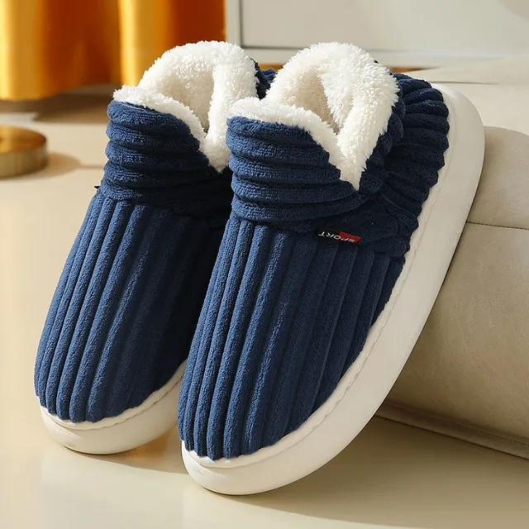 Miękkie, Ciepłe Kapcie - WarmHaven-Niebieski-38-Trend Polska