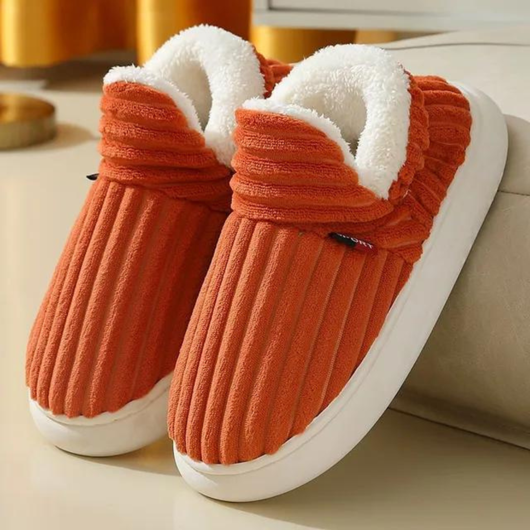 Miękkie, Ciepłe Kapcie - WarmHaven-Pomarańczowy-36-Trend Polska