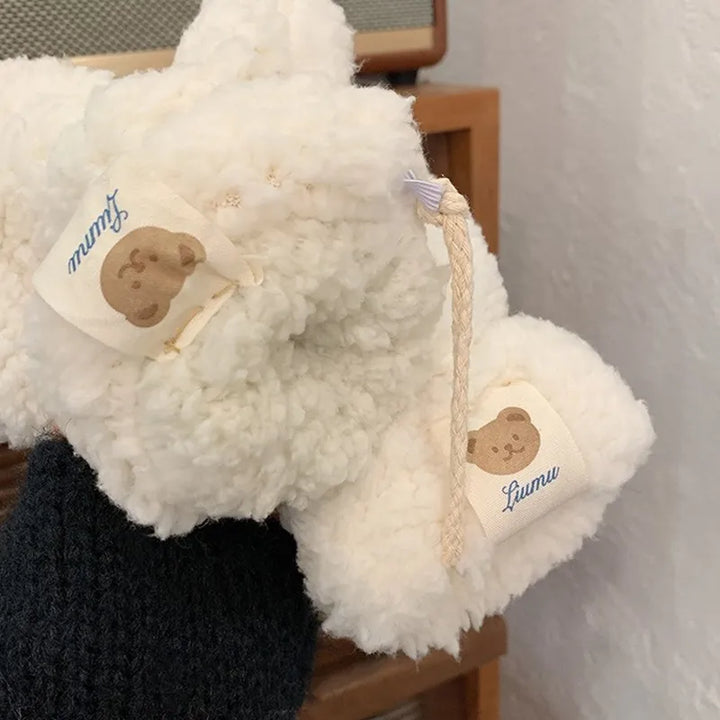 Miękkie damskie rękawice teddy - Mila-Khaki A-Trend Polska