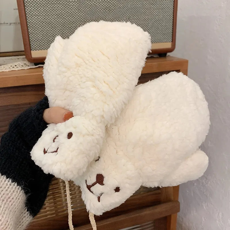 Miękkie damskie rękawice teddy - Mila-Wit B-Trend Polska