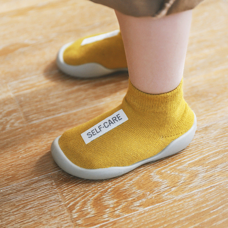 Miękkie Dziewiarskie Buty Dla Maluchów - Antypoślizgowe Kapcie-9-0-6 miesiące-Trend Polska