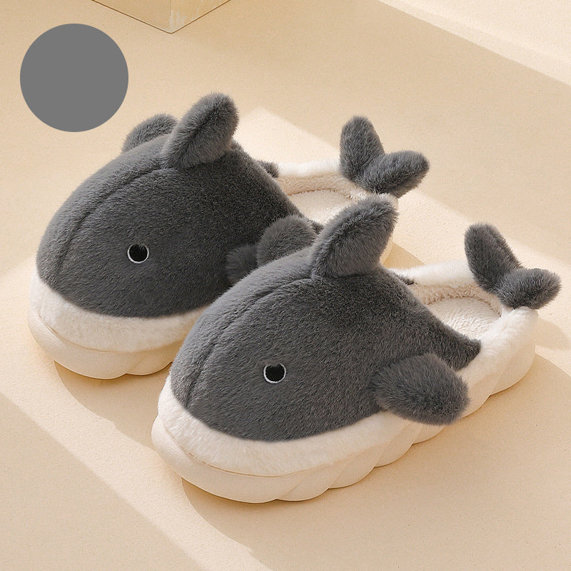 Miękkie Pluszowe Kapcie Rekin - SnugShark-Szary-36-37-Trend Polska
