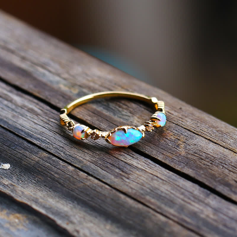 "Miłość i Szczerość" - Pierścionek Opal - Isabella-49mm-Trend Polska
