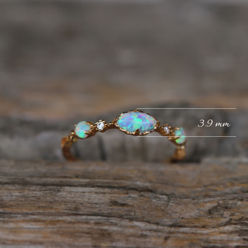 "Miłość i Szczerość" - Pierścionek Opal - Isabella-49mm-Trend Polska