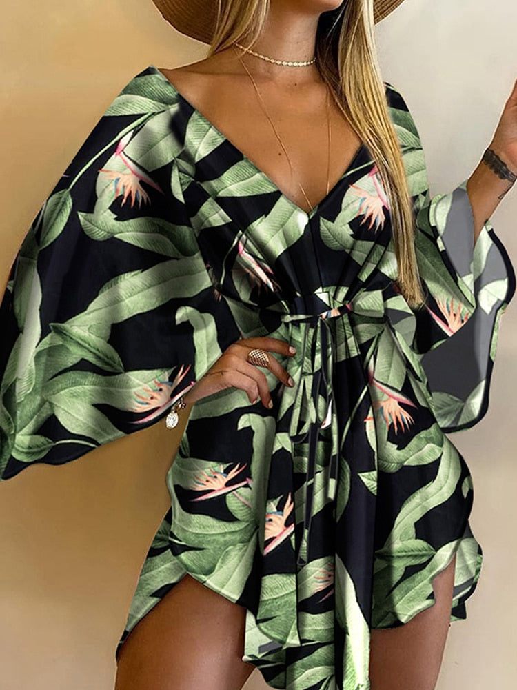 Mini sukienka z rękawami nietoperza – Marit-XS-Trend Polska