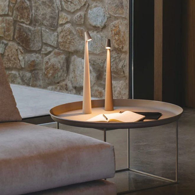 Minimalistyczna Bezprzewodowa LED Lampa Nastrojowa - NordicLite-Czarny-35 cm-Trend Polska