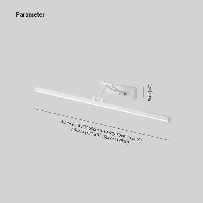 Minimalistyczna lampa ścienna LED - ZenLite-Zimne światło-40 cm-Czarny-Trend Polska