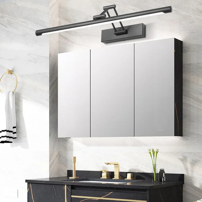 Minimalistyczna lampa ścienna LED - ZenLite-Zimne światło-40 cm-Czarny-Trend Polska