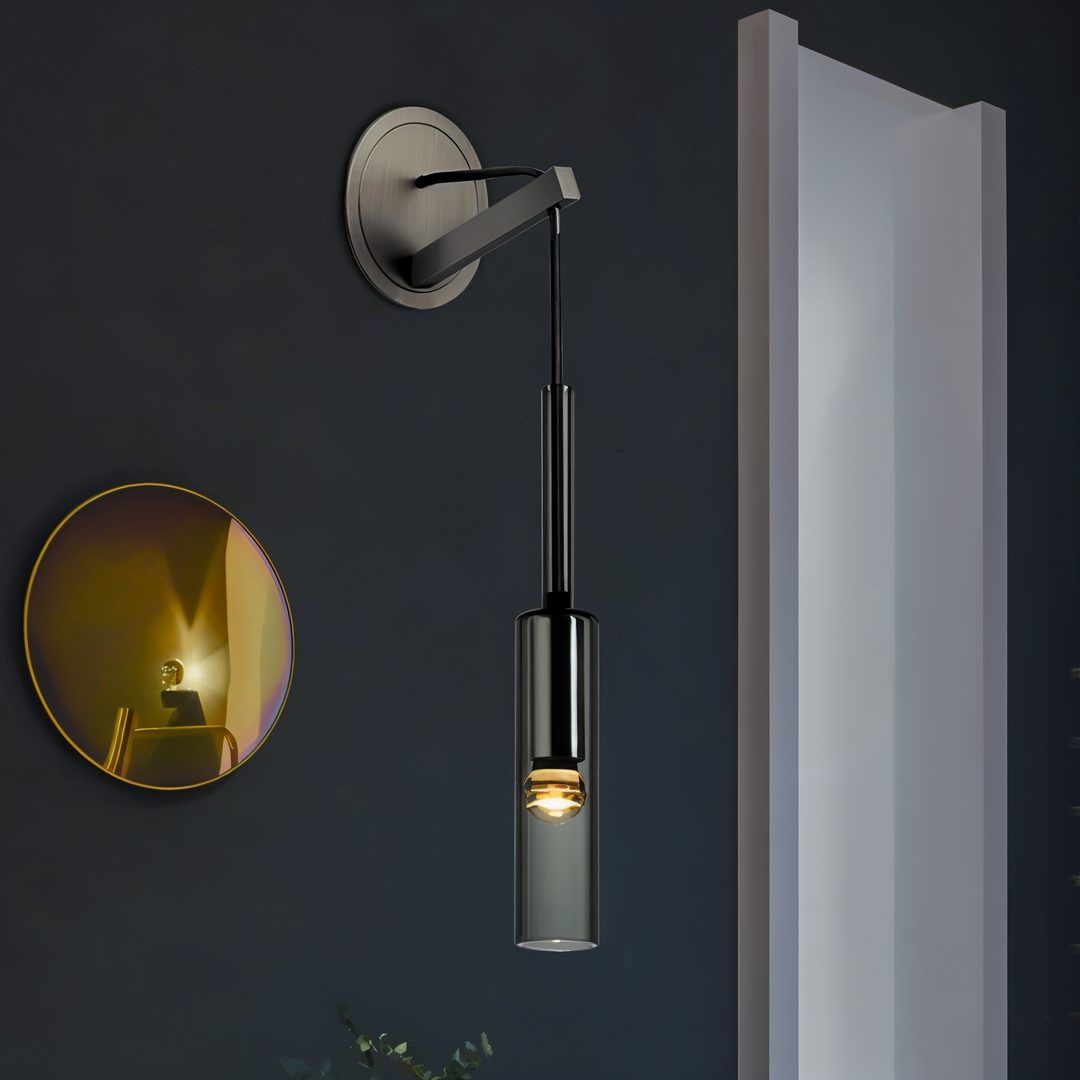 Minimalistyczna lampa ścienna z dmuchanym szkłem – Orvane-Trend Polska