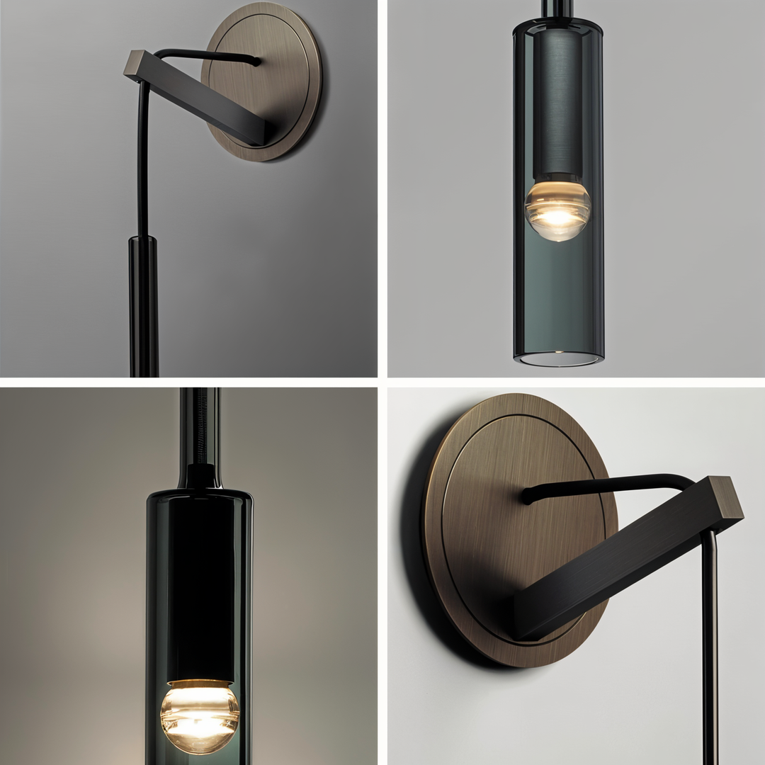 Minimalistyczna lampa ścienna z dmuchanym szkłem – Orvane-Trend Polska