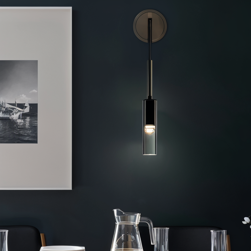 Minimalistyczna lampa ścienna z dmuchanym szkłem – Orvane-Trend Polska